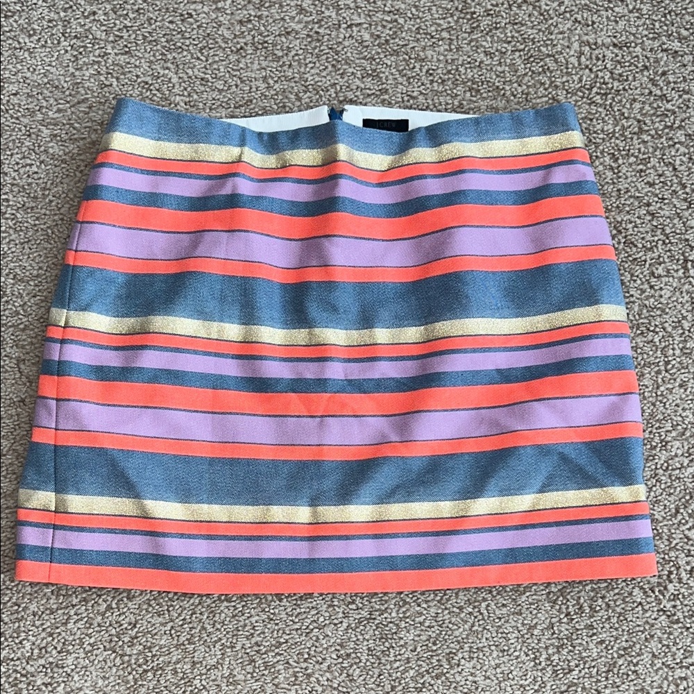 J. Crew Colorful Striped Mini Skirt